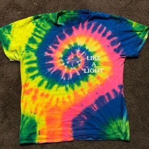 Travis Scott, like a light tye dye t shirt